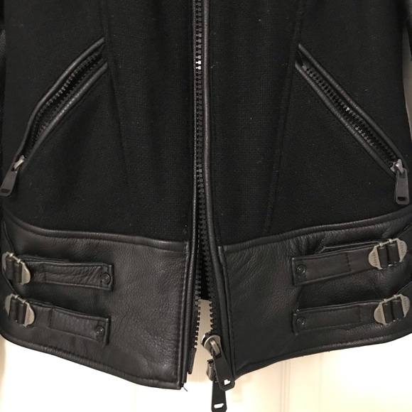 Diesel leather & wool Motorcycle Jacket - Picture 2 of 16